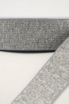 Taille elastiek 25mm zilver