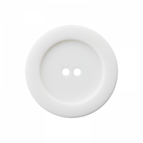 Knoop 2-gats 12mm - Wit