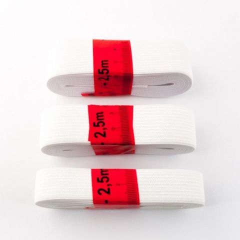Bosjes elastiek wit 20mm