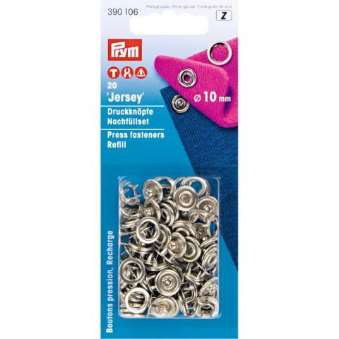 Drukknoop Nikkel Open 10mm Navulpak - Prym