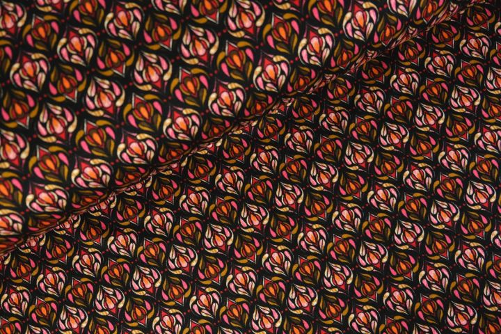 Roma Retro Jacquard Tricot Rood