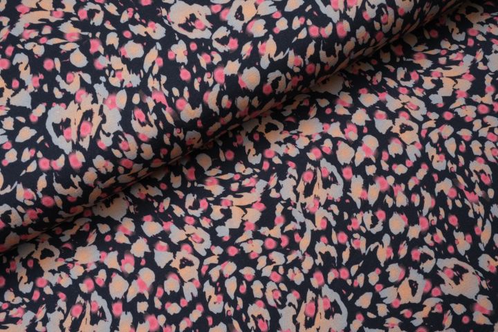 Spring Spotted Tricot Navy - Megan Blue Fabrics