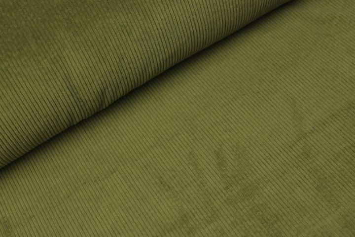 Ribfluweel Grof Stretch Kaki - Laatste Stuk 0.9 M