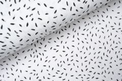 Feather Stamp Double Gauze Wit